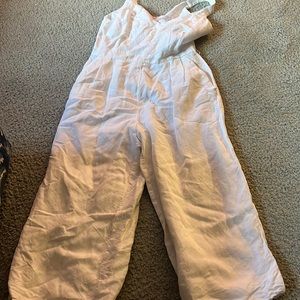 Loft white jumpsuit 0P
